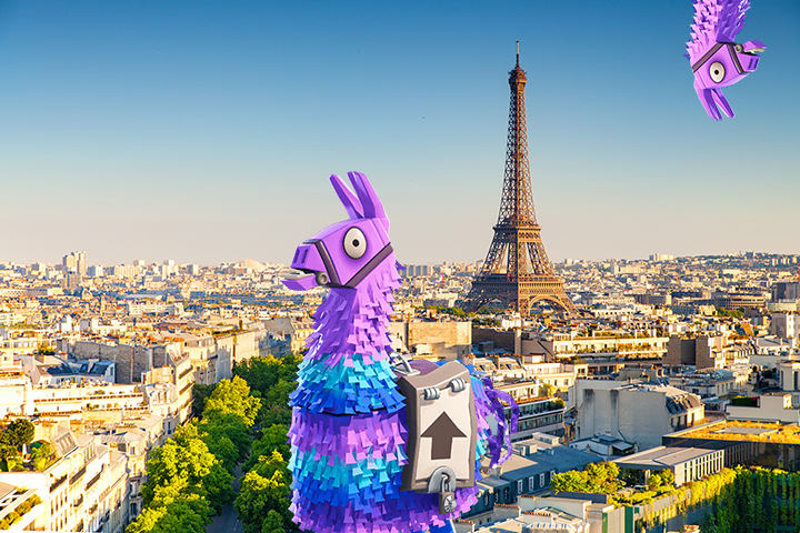 Fortnite : Des lamas dans des villes françaises, Paris et Cannes