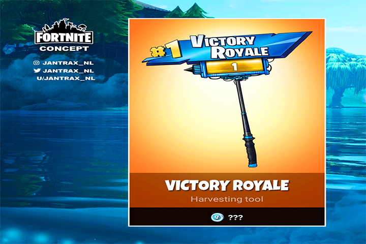Fortnite : Concept d’une pioche Victoire Royale