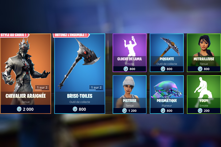 Boutique Fortnite 21 octobre