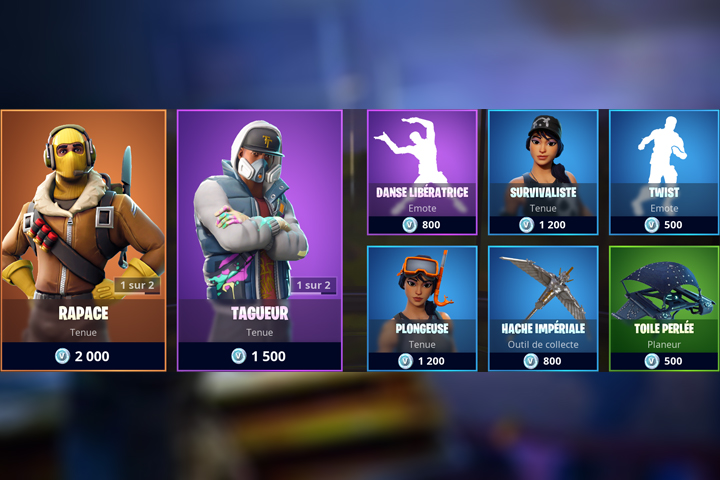 Boutique Fortnite 4 octobre