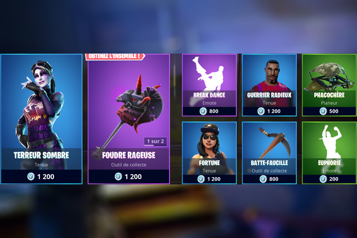 Boutique Fortnite 5 octobre