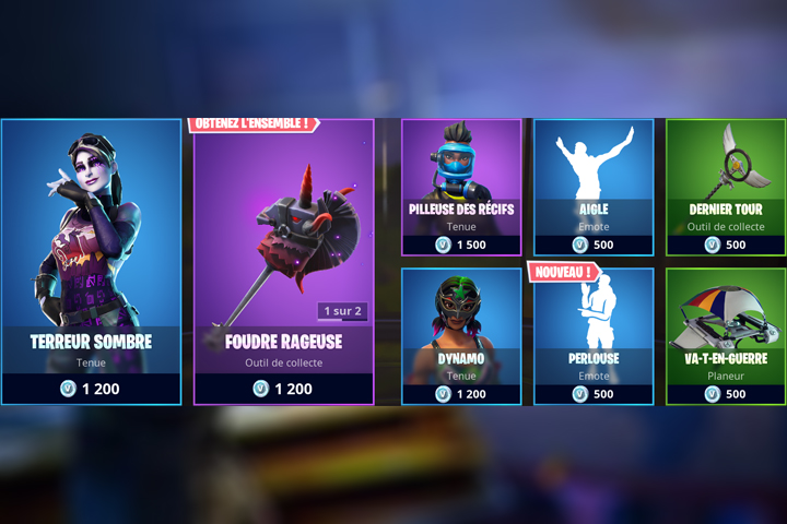 Boutique Fortnite 6 octobre