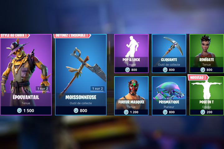 Boutique Fortnite 7 octobre