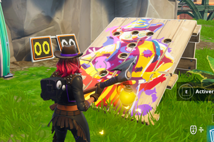 Fortnite : Obtenir un score d’au moins 10 points sur différents panneaux de clown, défi semaine 9