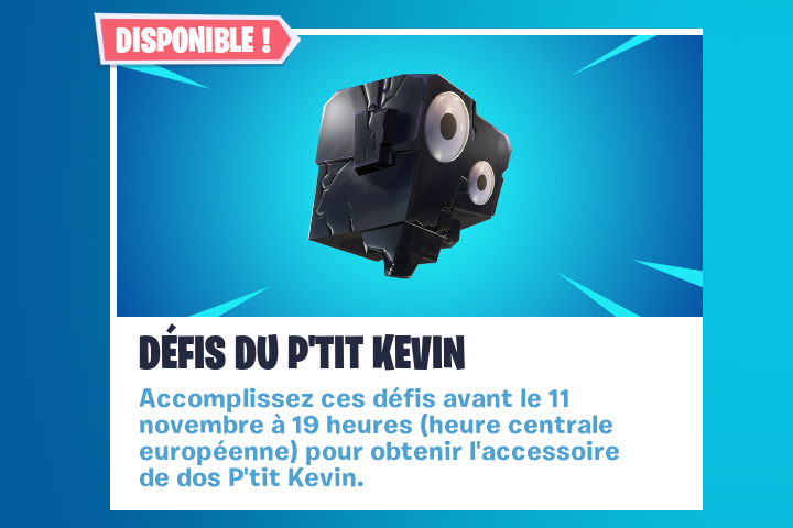 Fortnite : Défis du P’tit Kevin