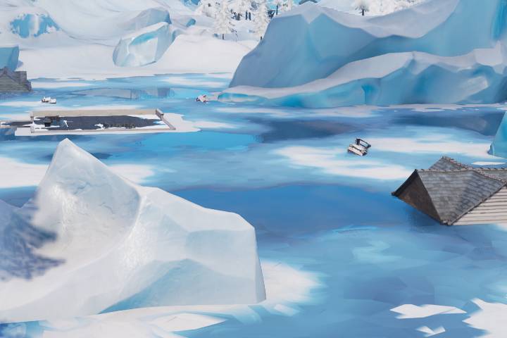 Fortnite : Chercher la lettre N sous un lac gelé, défi semaine 4 saison 7