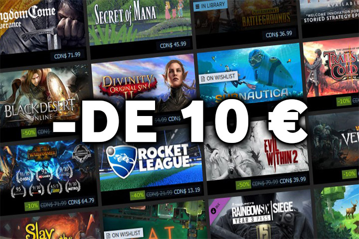 Steam Soldes d’Hiver : Les meilleurs jeux à moins de 10 euros