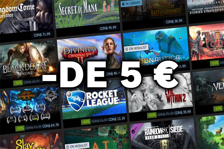 Steam Soldes d’Hiver : Les meilleurs jeux à moins de 5 euros
