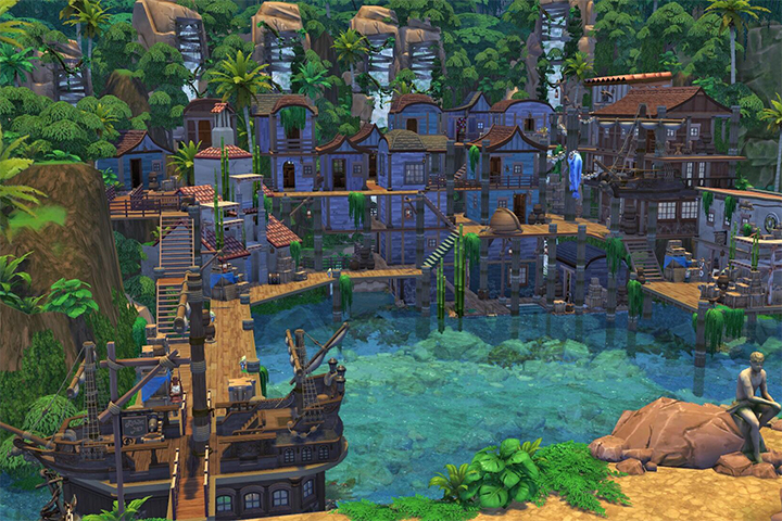 WoW : Dalaran, Baie-du-Butin fan-made sur les Sims 4