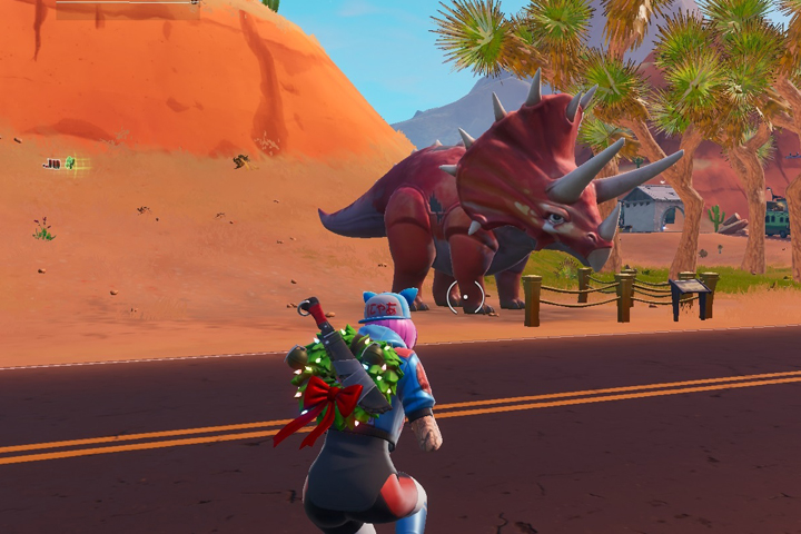 Fortnite : Danser entre trois dinosaures, défis semaine 9 saison 8 – Etape 2