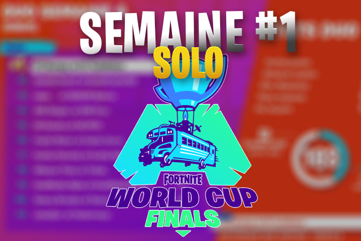 Fortnite World Cup : Joueurs qualifiés pour la finale solo à New-York, dimanche 14 avril – Semaine 1