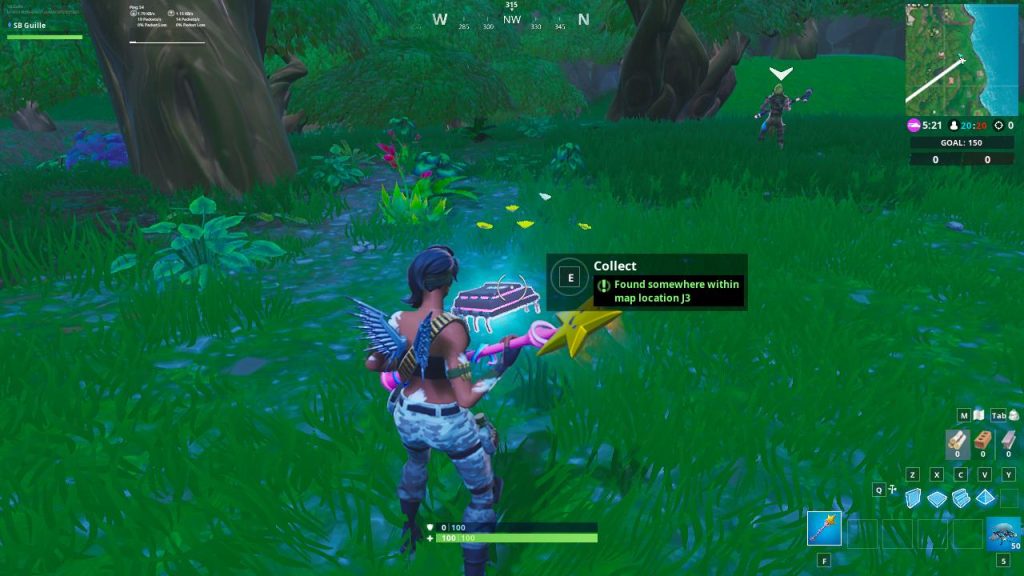 Fortnite : Puce 88 Décryptage, Chercher quelque part dans le carré J3 de la carte, Défi