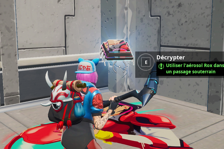 Fortnite : Utiliser l’aérosol Rox dans un passage souterrain, puce 22 défis Décryptage