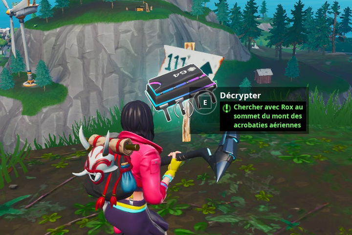 Fortnite : Chercher avec Rox au sommet du mont des acrobaties aériennes, puce 64 défis Décryptage