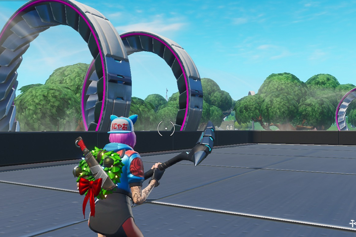 Fortnite : Voler sur le sillage aérien de Mega Mall, défi semaine 1 saison 9 – Étape 2