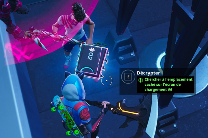Fortnite : Puce 2 Décryptage, Chercher à l’emplacement caché sur l’écran de chargement #6, Défi