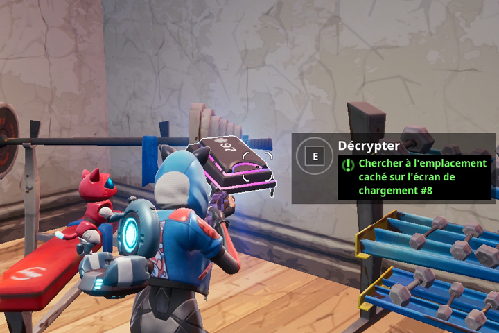 Fortnite : Puce 97 Décryptage, Chercher à l’emplacement caché sur l’écran de chargement #8, Défi