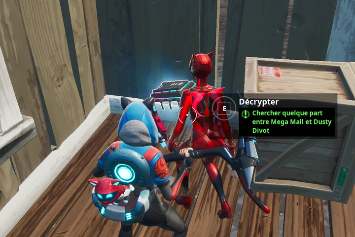 Fortnite : Puce 40 Décryptage, Chercher avec la tenue Méta sur un cadran solaire dans le désert, Défi