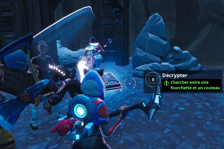 Fortnite : Puce 34 Décryptage, Chercher entre une fourchette et un couteau, Défi