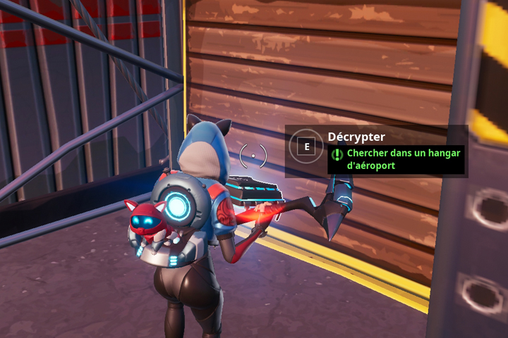 Fortnite : Puce 75 Décryptage, Chercher dans un hangar d’aéroport, Défi