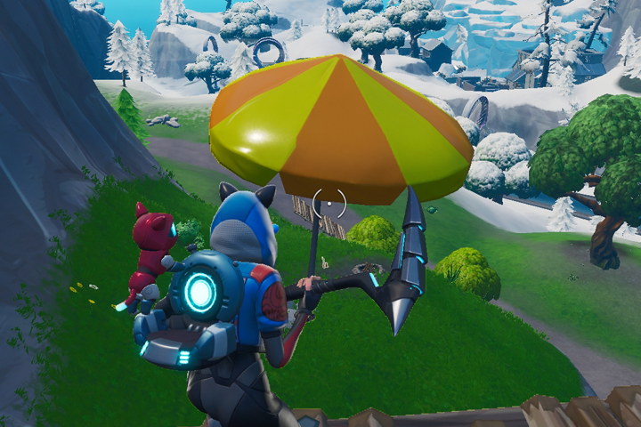 Fortnite : Rebondir sur un parasol de plage géant dans différentes parties, défi 14 jours de l’été