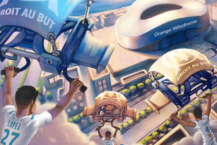 L’OM poste une image Fortnite sur ses réseaux sociaux avec Lopez, Payet et Kamara