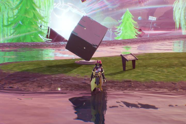 Fortnite : Visiter un monument commémoratif du cube dans le désert ou près d’un lac, défi Le Choc des Mondes, saison 10