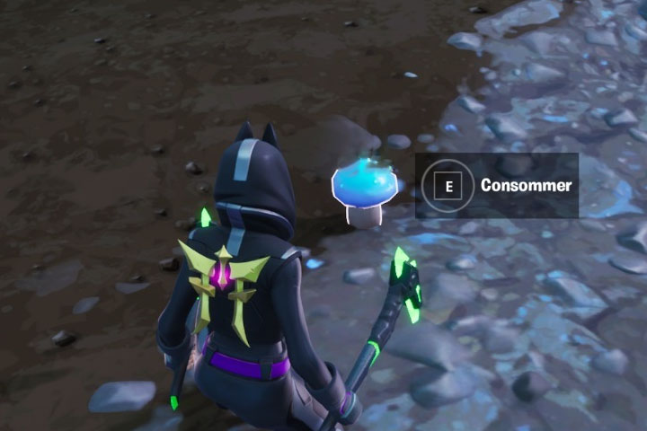 Fortnite : Consommer des objets instables ayant des effets différents, défi Empreinte météoritique