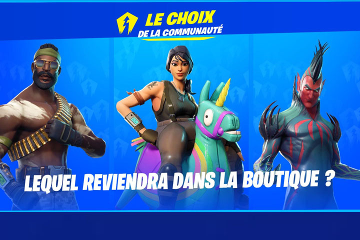Fortnite : Comment et où voter pour choisir le skin de la boutique ?