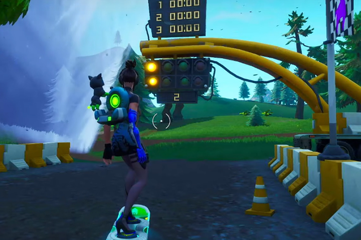 Fortnite : Terminer un tour sur un circuit, défi Course Tempétueuse, guide pour le réaliser