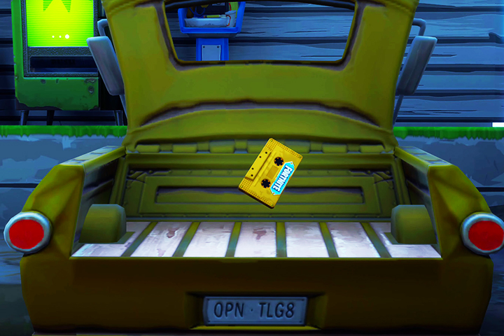 Fortnite : Récupérer l’enregistrement du Visiteur sur l’île volante et à Retail Row, Défis Hors du Temps, Ultime Effort