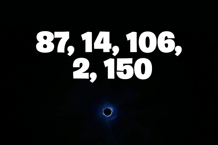 Fortnite : 87, 14, 106, 2, 150 – Coordonnées GPS, code morse, déchiffrage des nombres