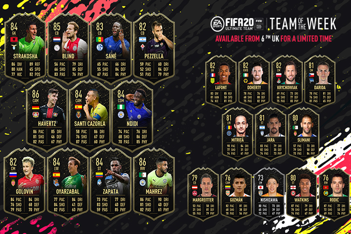 TOTW 3 sur FUT 20, l’équipe de la semaine de FIFA
