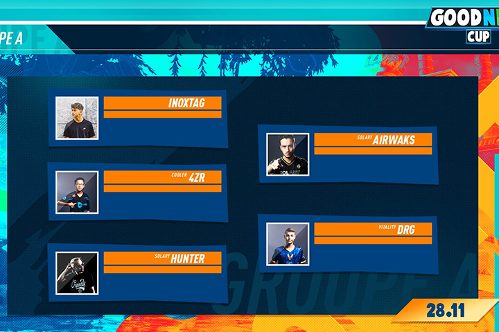 Fortnite : Goodnite Cup, dates et joueurs, groupe A