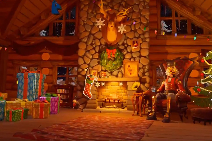 Fortnite Noël : Fête Hivernale, lobby et chalet, les premières images