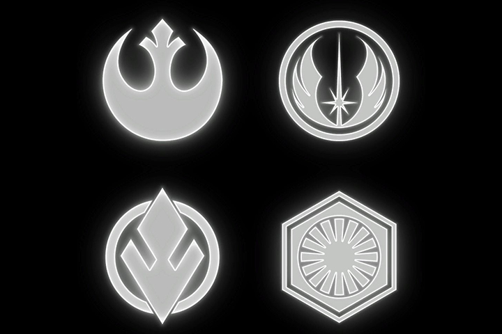 Fortnite Star Wars : Icônes des organisations comme la Résistance, l’Ordre Jedi et le Premier Ordre pendant l’événement Galileo