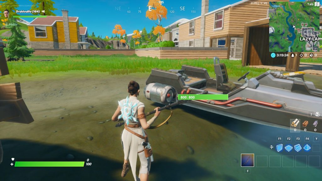 Fortnite : Visiter Lazy Lake et Slurpy Swamp en une seule partie en étant à bord d’un canot motorisé, défi