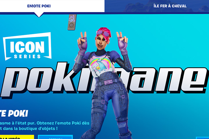 Fortnite : Une emote Pokimane dans la boutique via Tiktok