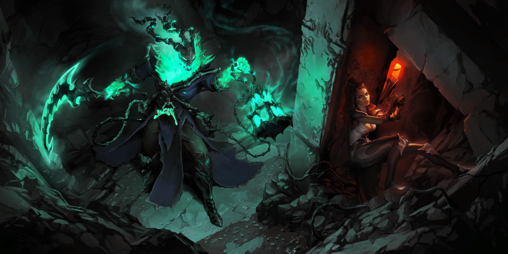 Thresh sur Legends of Runeterra, infos sur le champion de LoR – Carte des Iles obscures