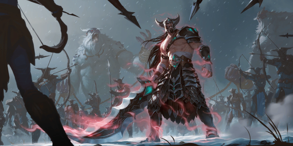 Tryndamere sur Legends of Runeterra, infos sur le champion de LoR – Carte de Freljord