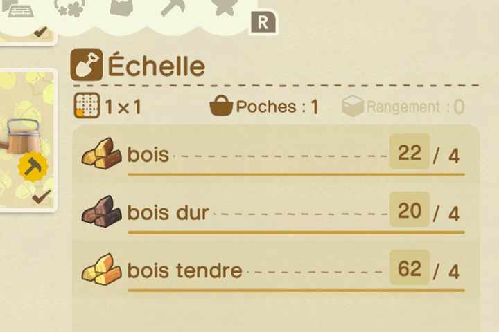 Animal Crossing New Horizons : Echelle, comment avoir le plan de bricolage ?