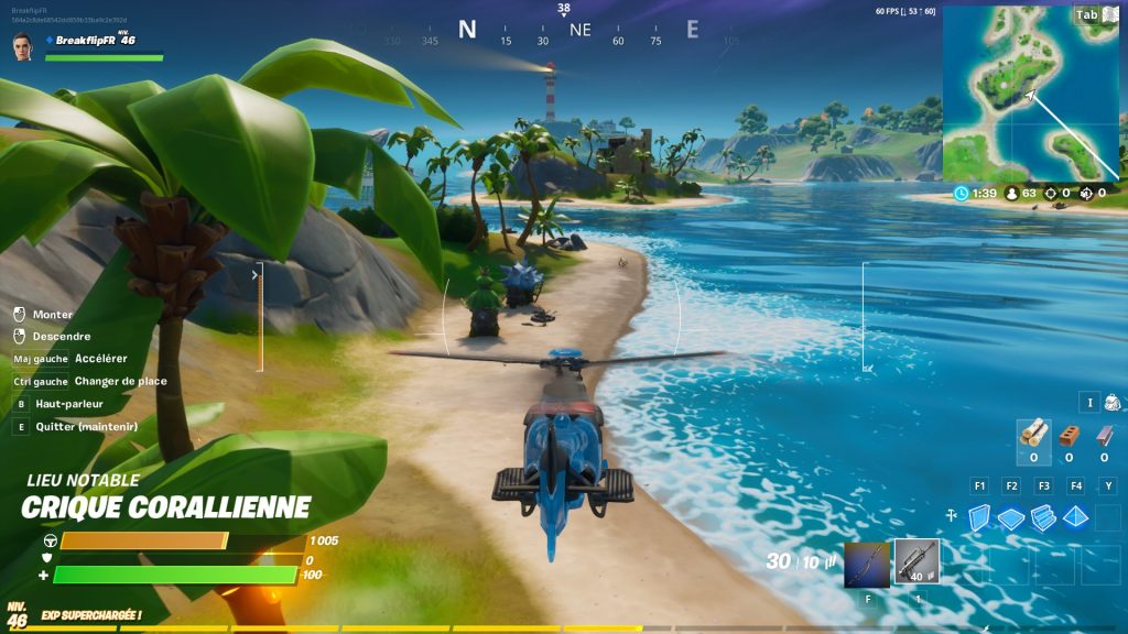 Fortnite : Visiter la Crique Coralienne, la Cabane isolée et l’Avion écrasé sans nager en une seule partie, défi semaine 5 saison 2