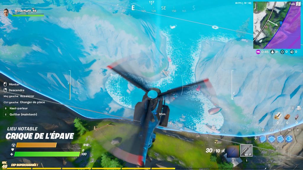 Fortnite : Visiter la Crique de l’Epave, le Yacht et l’Etang Poissonneux, défi semaine 5 saison 2