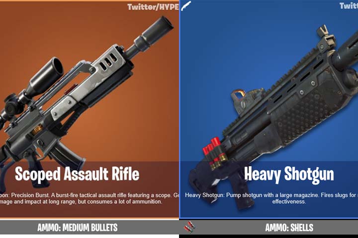 Fortnite : Fusil d’assaut longue portée et fusil à pompe lourd, nouvelles armes leak au 12.10