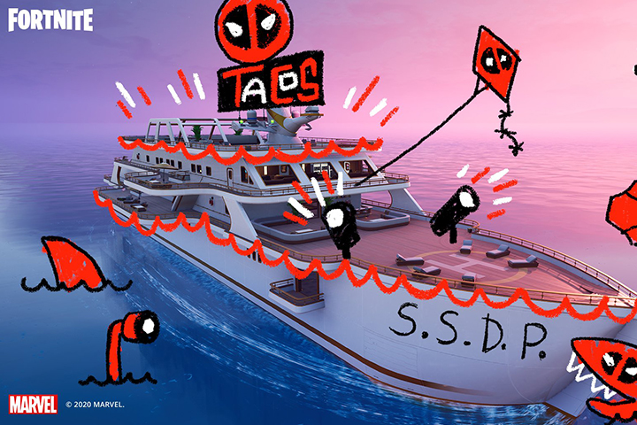 Fortnite : Yacht de Deadpool, nouveau lieu et défis