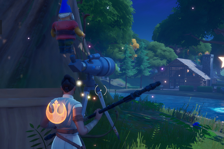Fortnite : Gnome qui a vu l’ours avec un téléscope, défi caché
