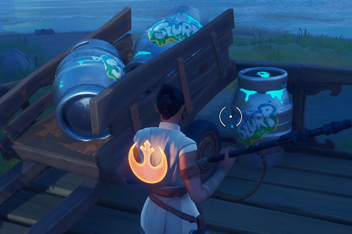 Fortnite : Regagner des PV ou appliquer du bouclier à Fangeville ou au Verger, défi Domination locale