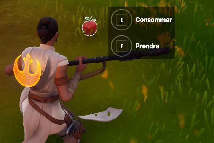 Fortnite : Collecter ou consommer de la nourriture ramassée sur le terrain au verger, défi semaine 2 saison 3