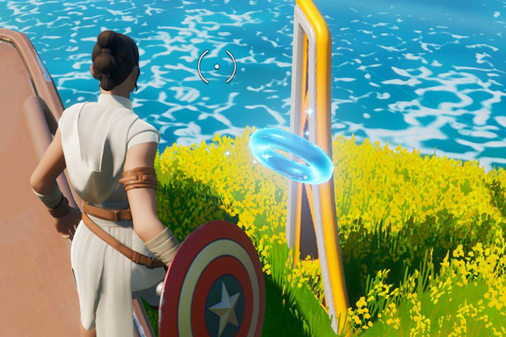 Fortnite : Collecter les anneaux au dessus de Pleasant Park, défi semaine 4