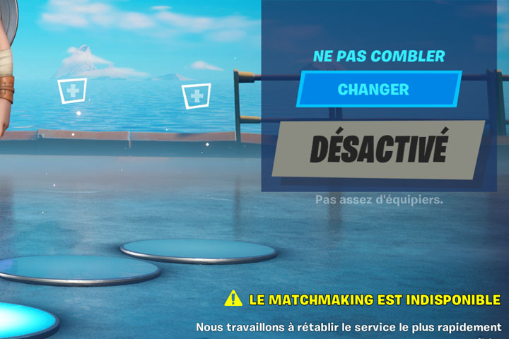 Fortnite : Matchmaking indisponible, impossible de jouer car le service n’est pas disponible